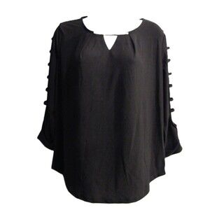 Love Scarlett Black Top – Peek-a-Boo Sleeve Detail Small NWT